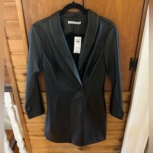 Abercrombie & Fitch Leather Blazer Dress